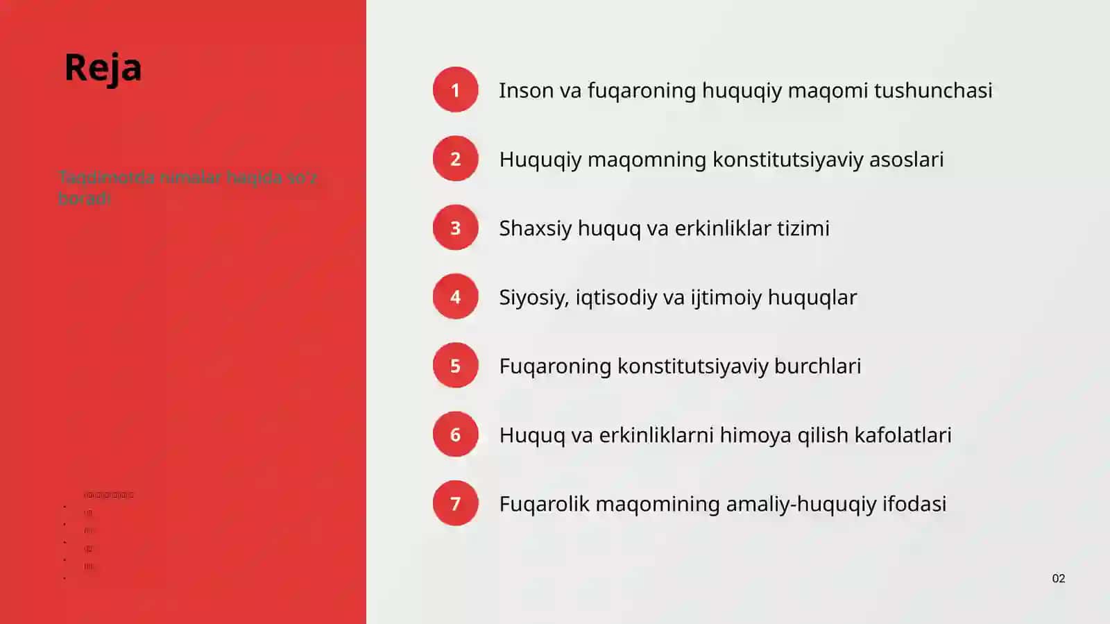 Inson va fuqaroning jamiyat hamda davlatdagi huquqiy o'rni 2