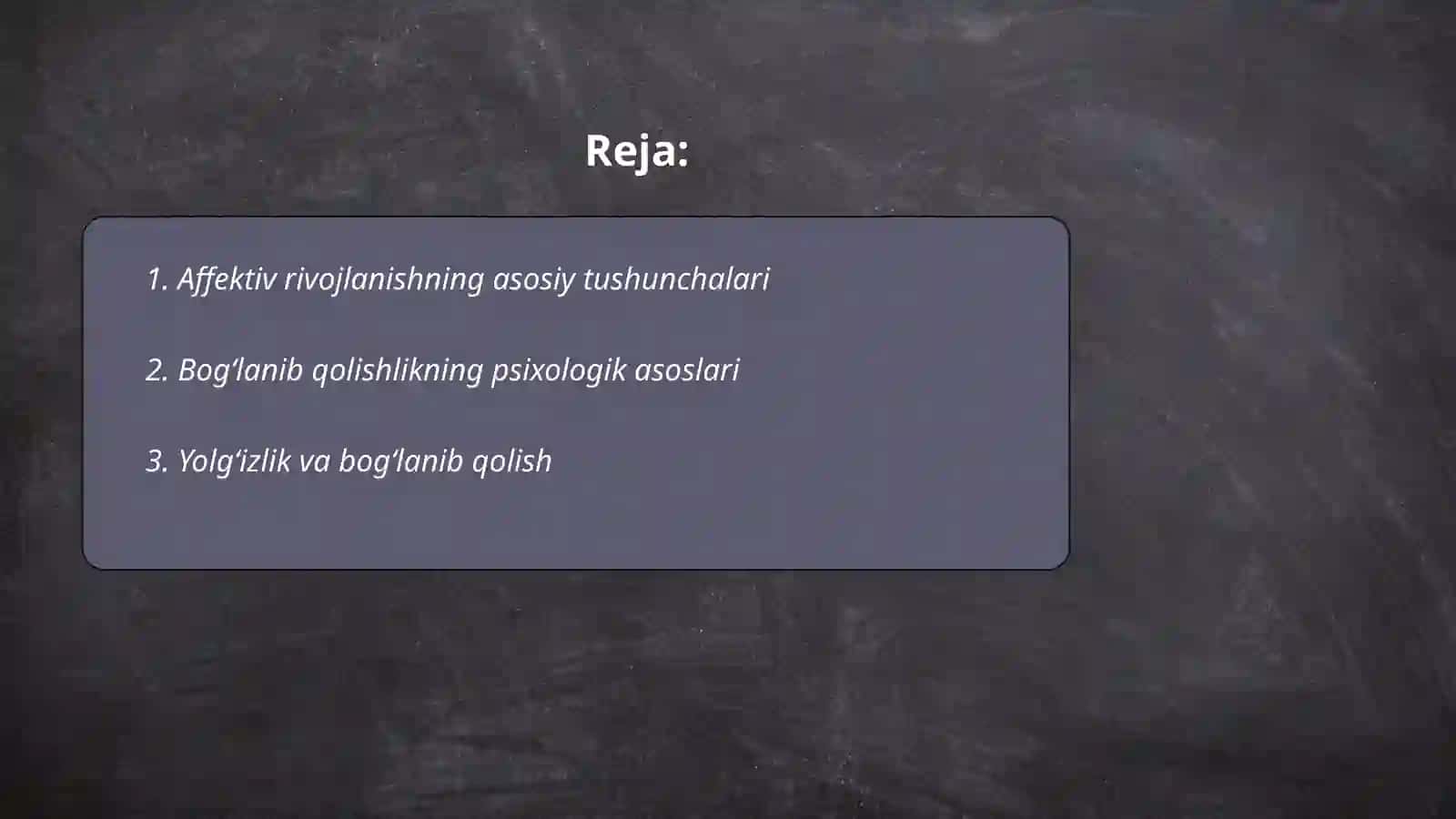 Affektiv rivojlanish bogʻlanib qolishlik 2