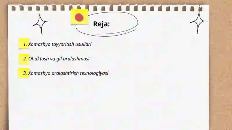 Xomashyo tayyorlash usullari 2