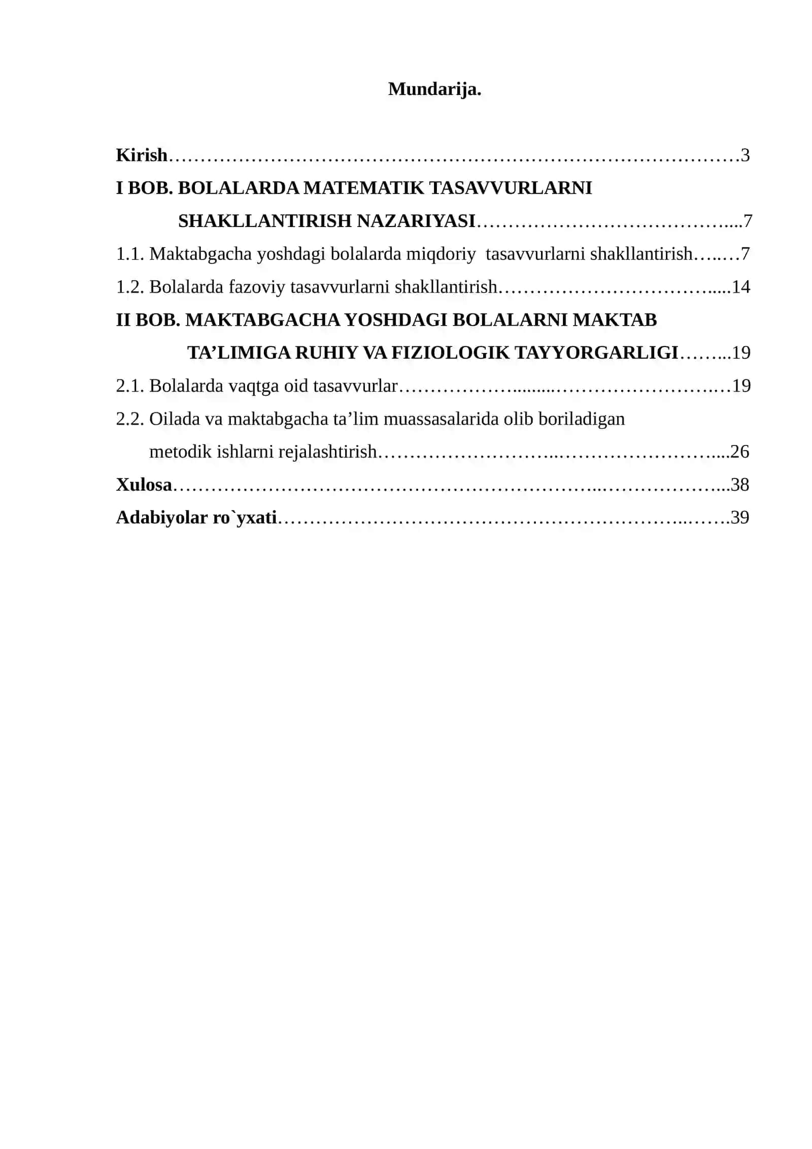 Olti yoshli bolalar maktab ta’lim jarayoniga matematik jihatdan tayyorlash 2