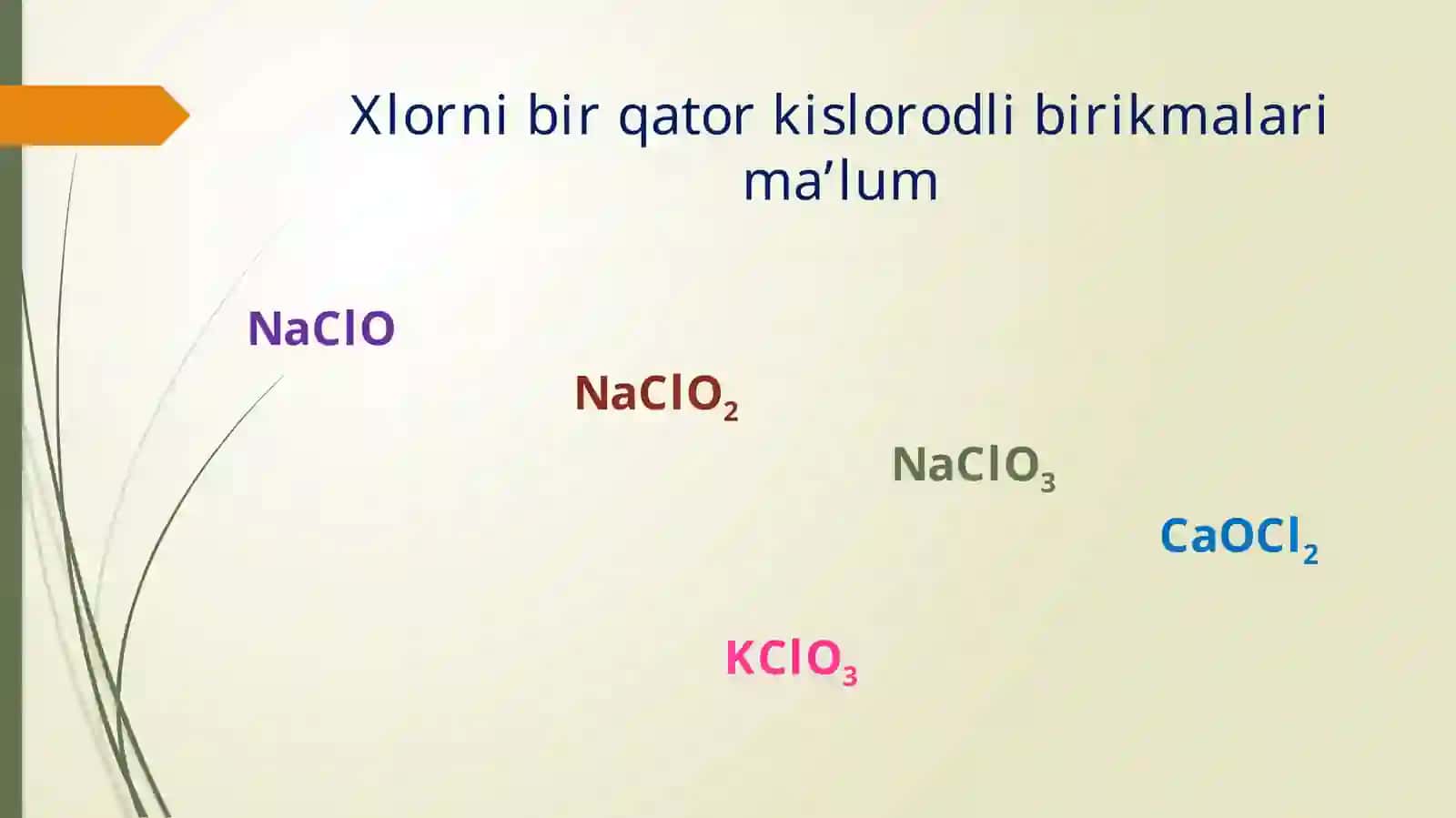 Xlorning kislorodli birikmalar 2