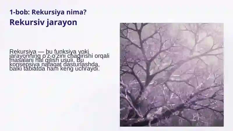 Rekursiya va uni dasturlashda ishlatish 2