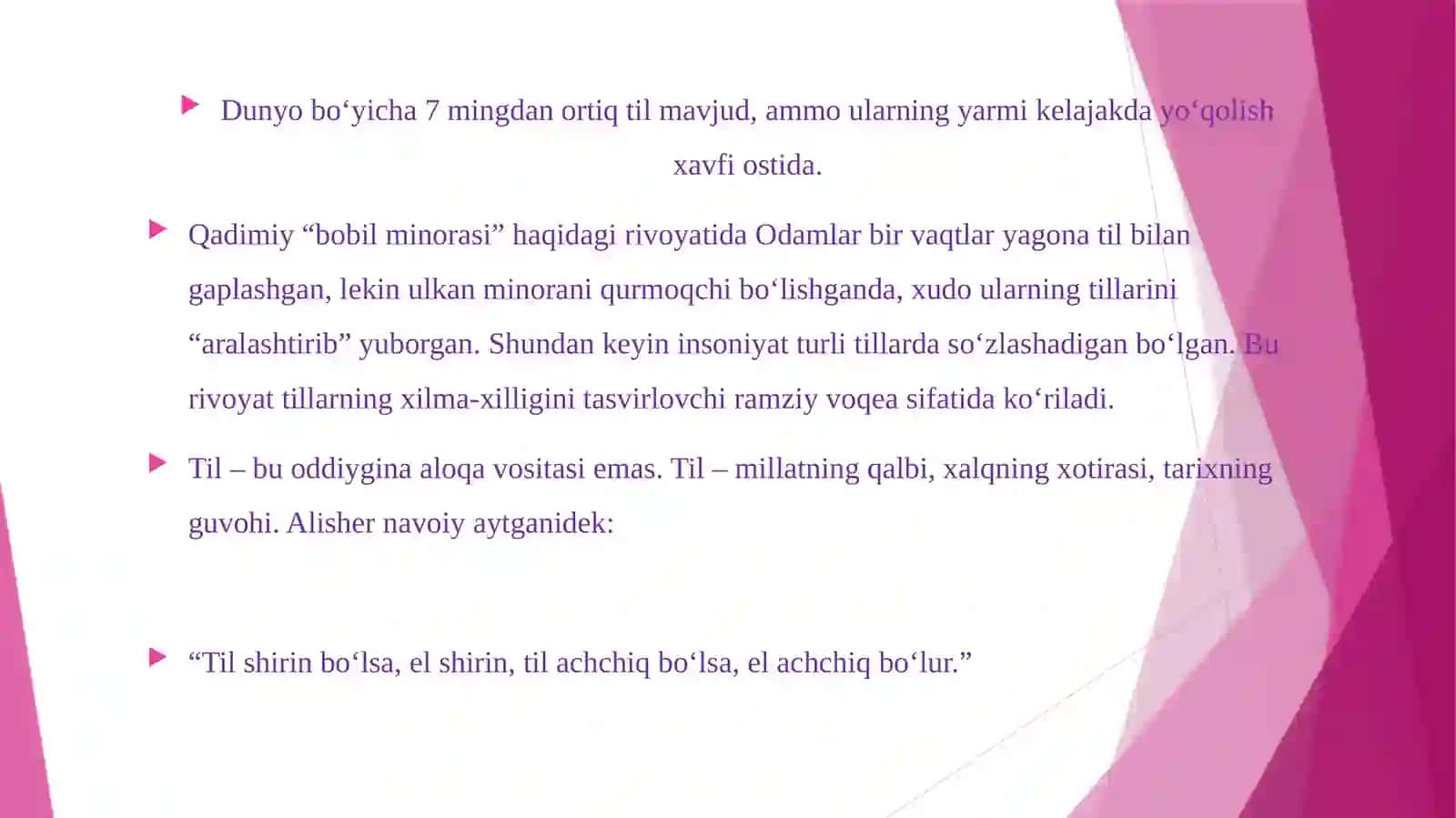Til – insoniyatning eng ulkan kashfiyoti. 2
