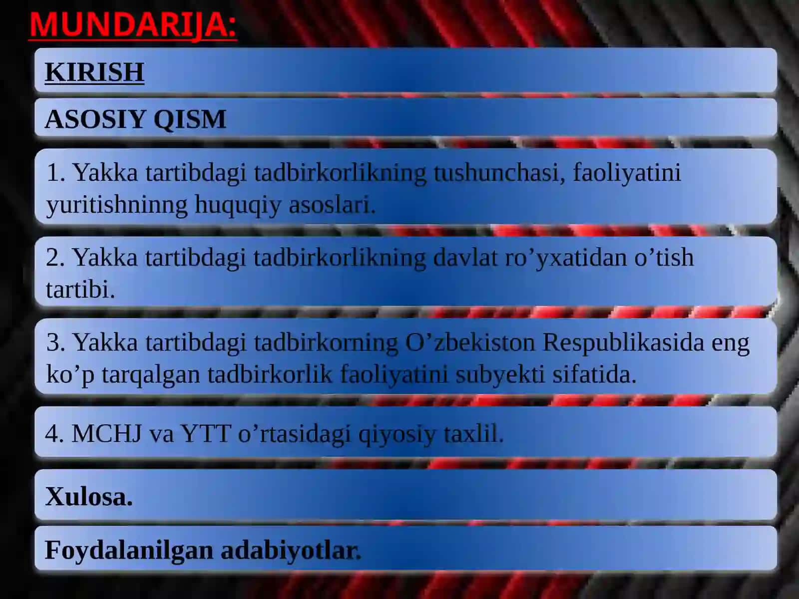 Yakka tartibdagi tadbirkorlik va uning huquqiy asoslari 2