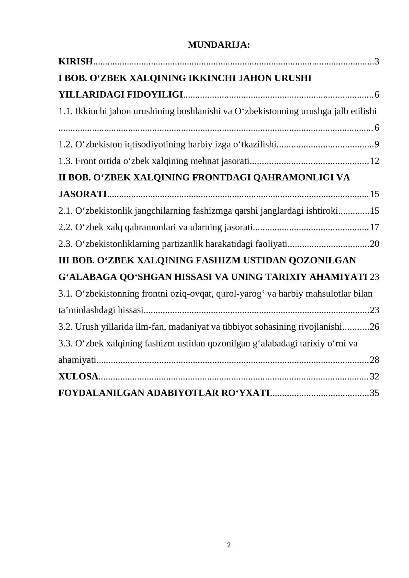 O‘ZBEK XALQINING FASHIZM USTIDAN QOZONILGAN GʻALABAGA QOʻSHGAN HISSASI 2