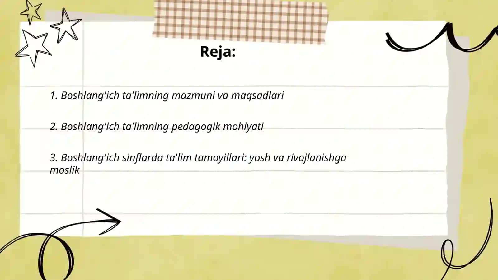 Boshlang’ich ta’lim mazmuni va mohiyati 2