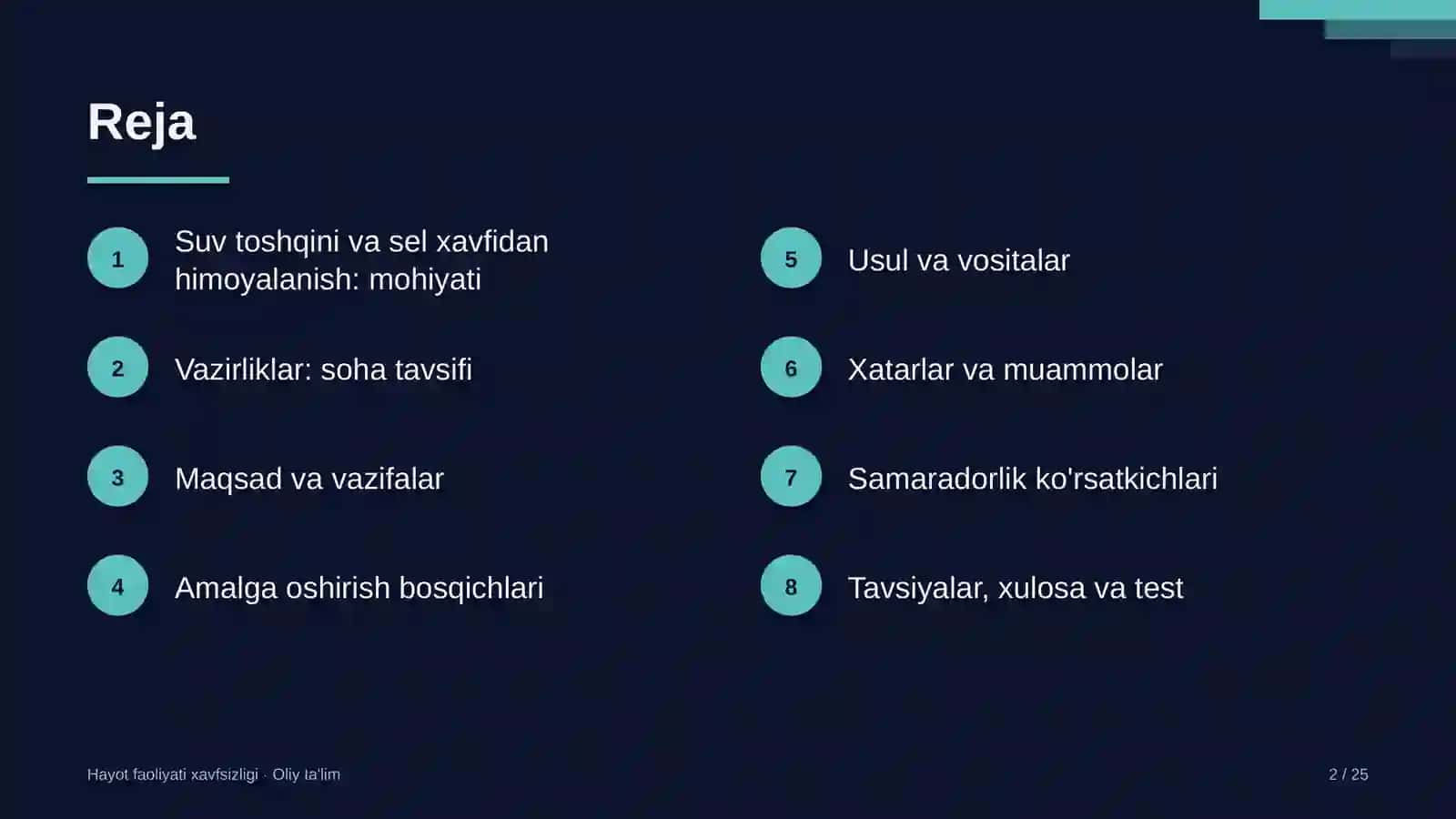 vazirliklarda suv toshqini va sel xavfidan himoyalanish 6787 2