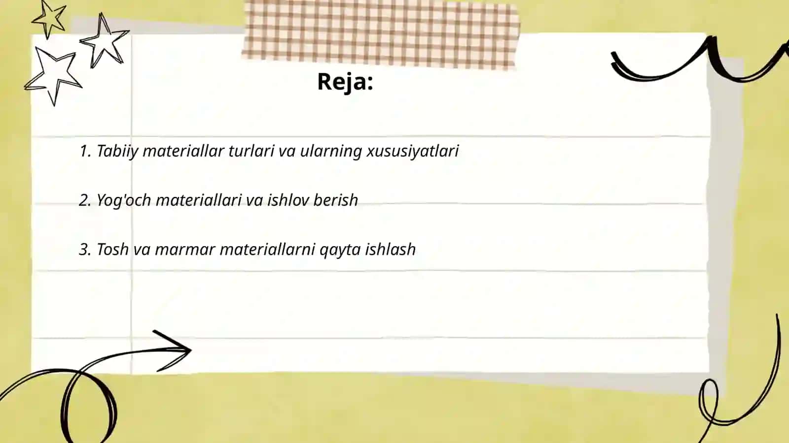 Tabiiy materiallar bilan ishlash darslarining mazmuni 2