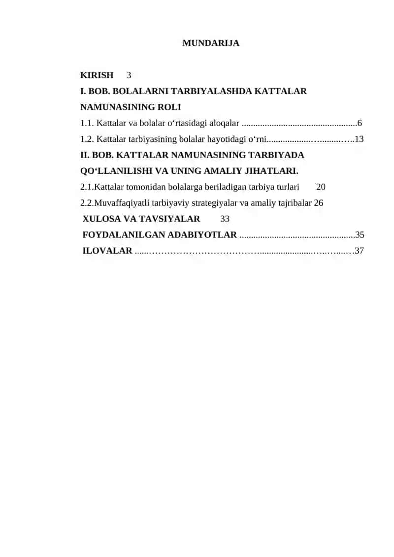 BOLALARNI KATTALAR NAMUNASIDA TARBIYALASH 2