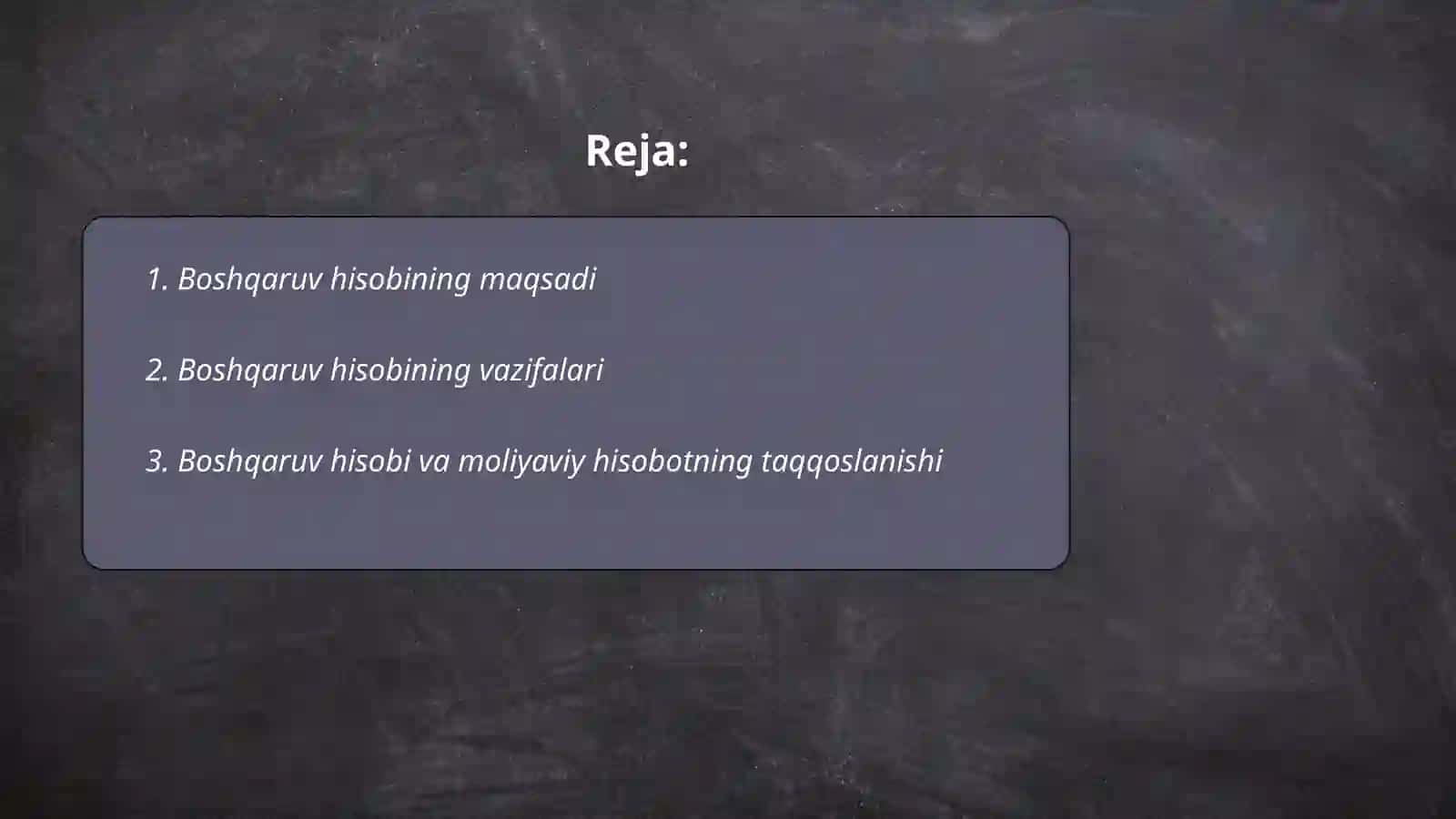 Boshqaruv hisobiga kirish fanining predmeti va metodi 2