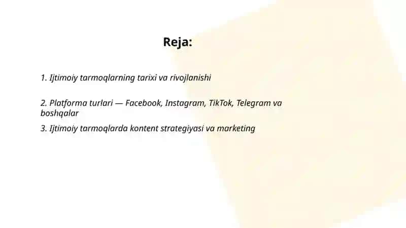 Ijtimoiy tarmoqlar 2