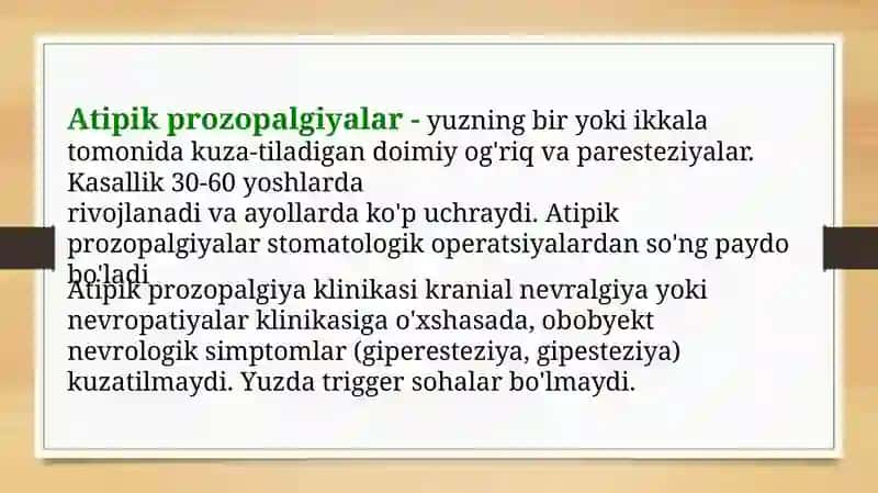 Atipik Prozopalgiyalar 2