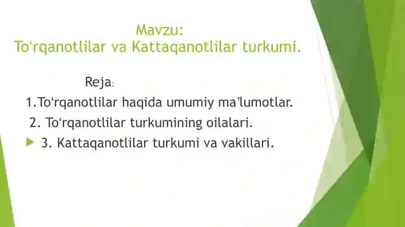 Entomologiya fanidan mustaqil ish 2
