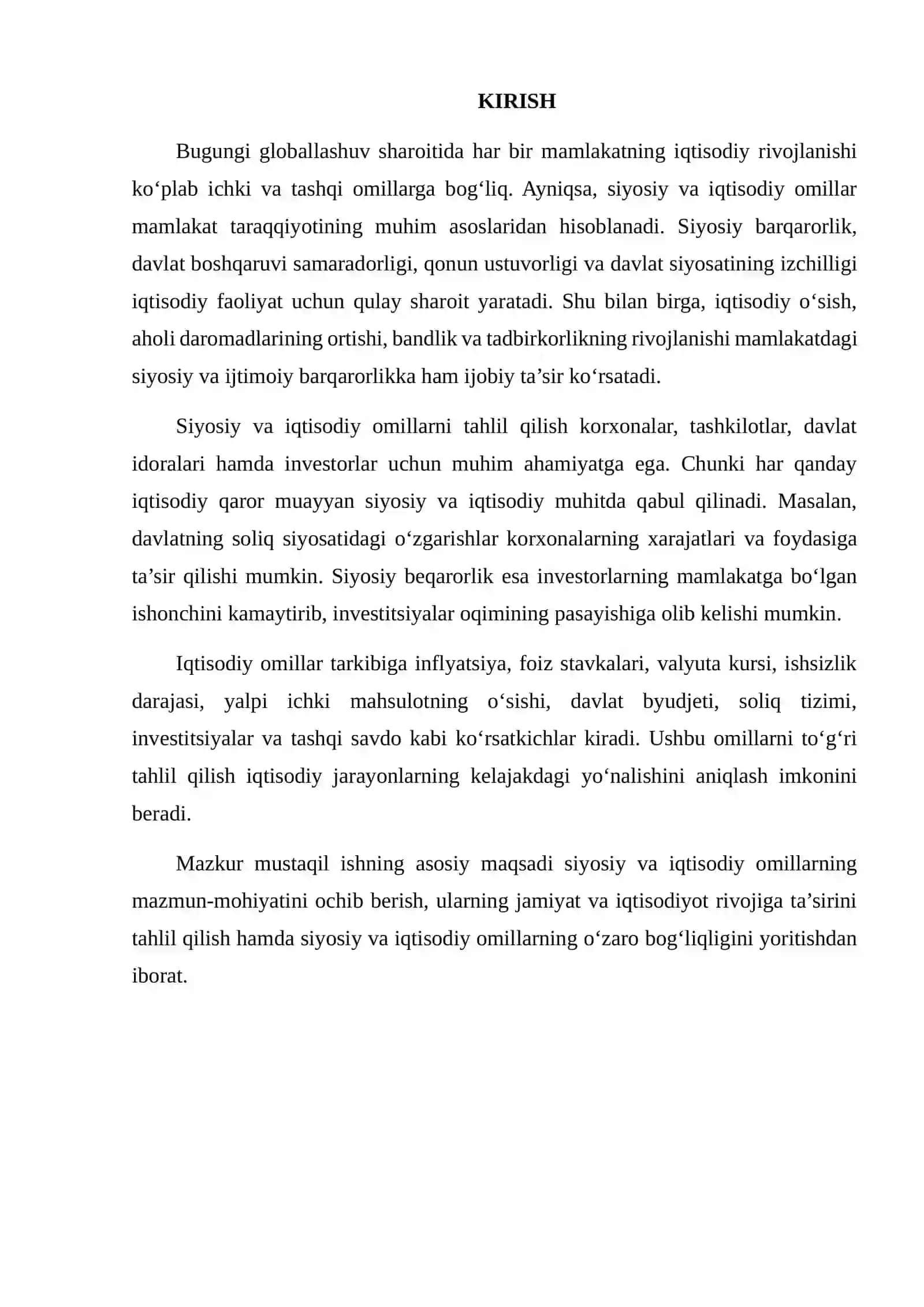 SIYOSIY VA IQTISODIY OMILLARNI TAHLIL QILISH 2