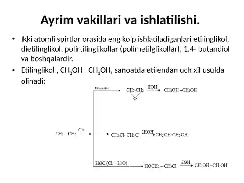 Ikkiatomli spirtlar 2