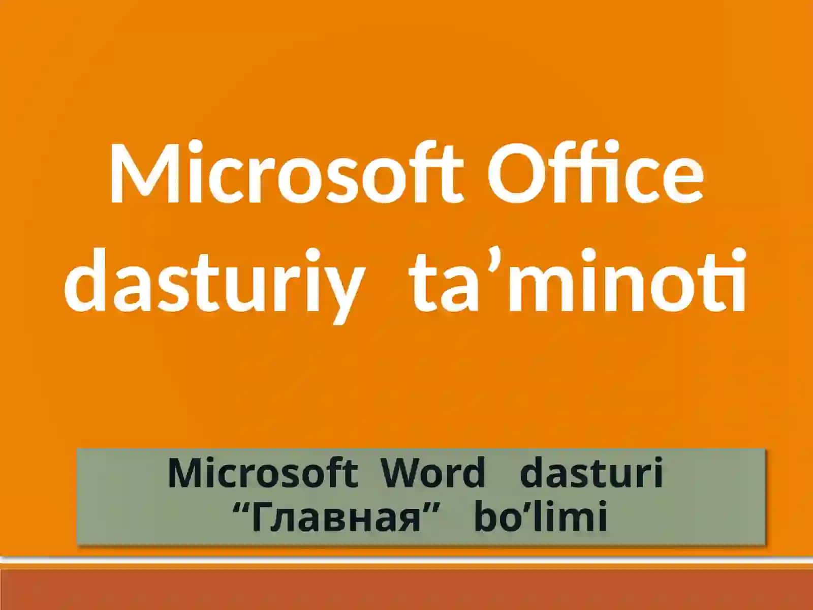 Microsoft Office dasturi 2