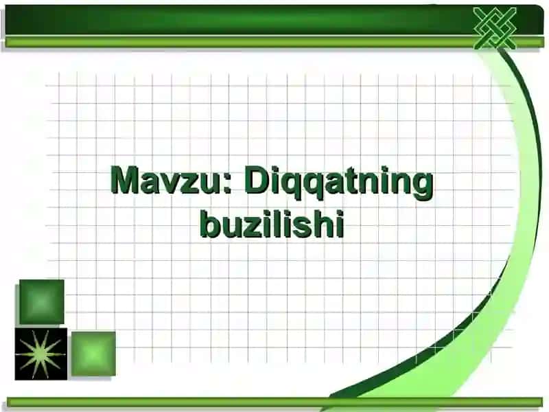 Diqqatning buzilishi 2