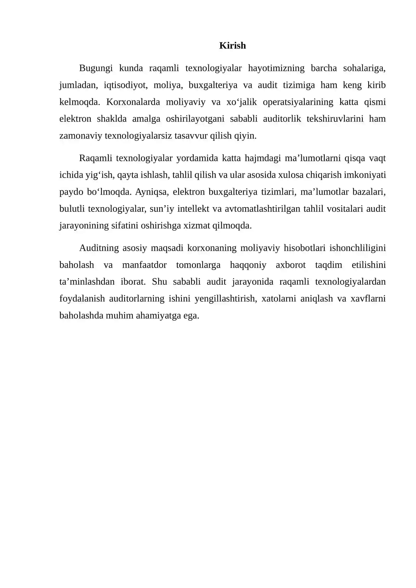RAQAMLI TEXNOLOGIYALARNING AUDIT JARAYONIDAGI O‘RNI 2