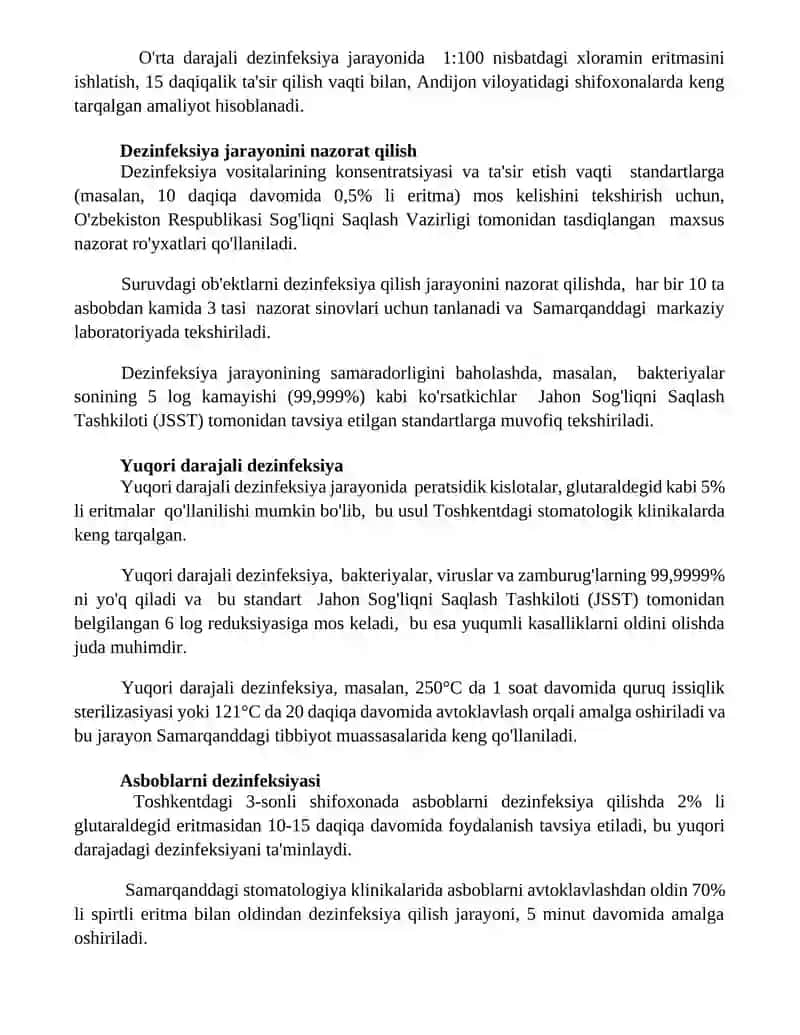 Dezinfeksiya tasnifi 2
