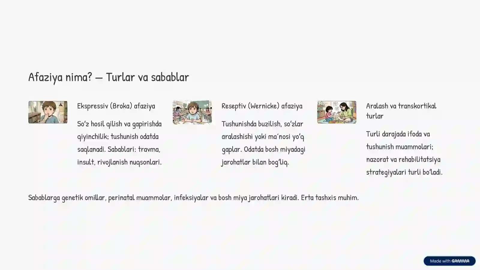 Afaziya nutq kamchiligining nazariy asoslari 2