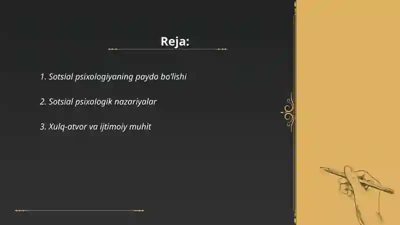Sotsial psixologik gʻoyalarning shakllanishi tarixi 2