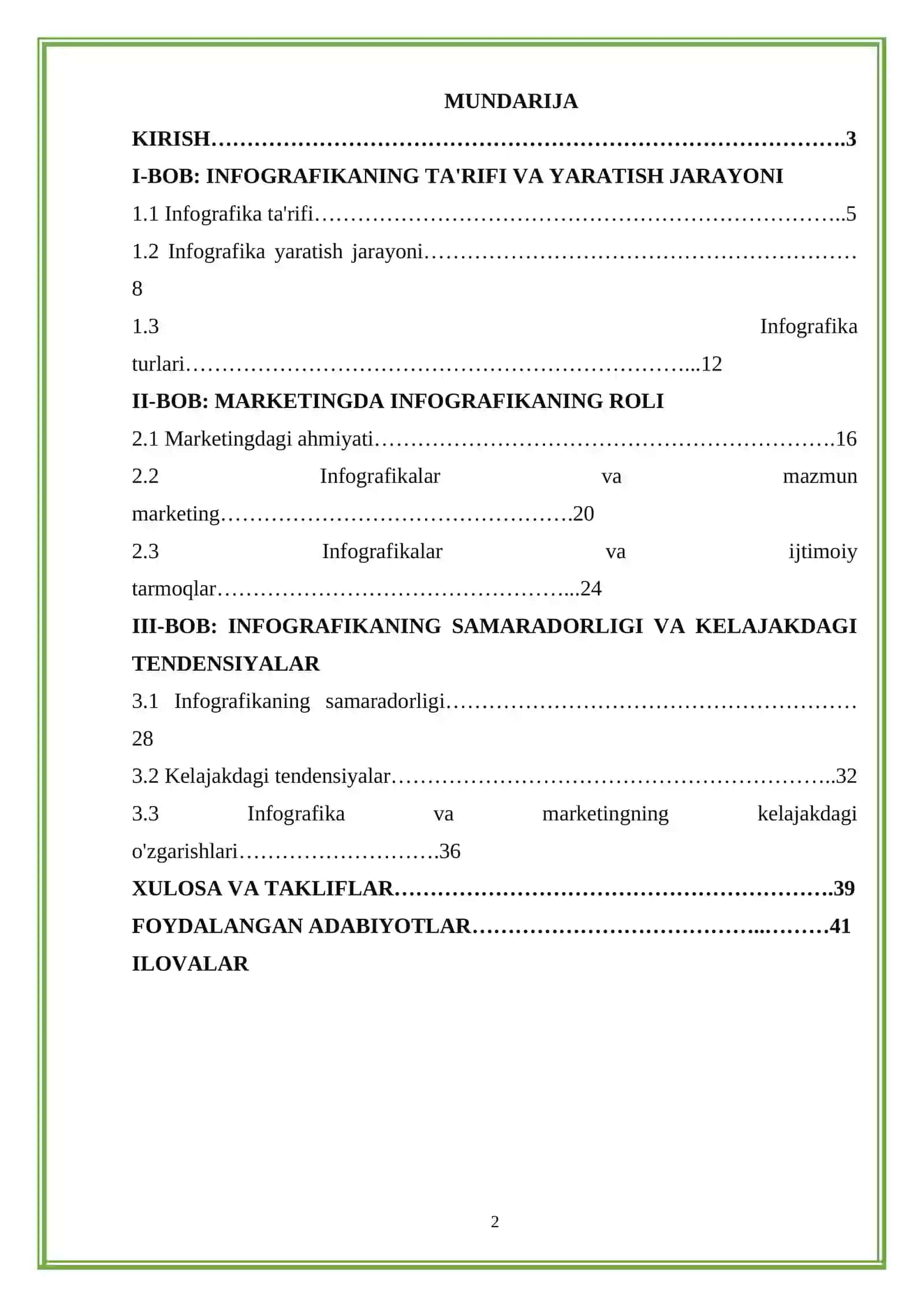 Infografika yaratish va uning marketingdagi o’rni 2