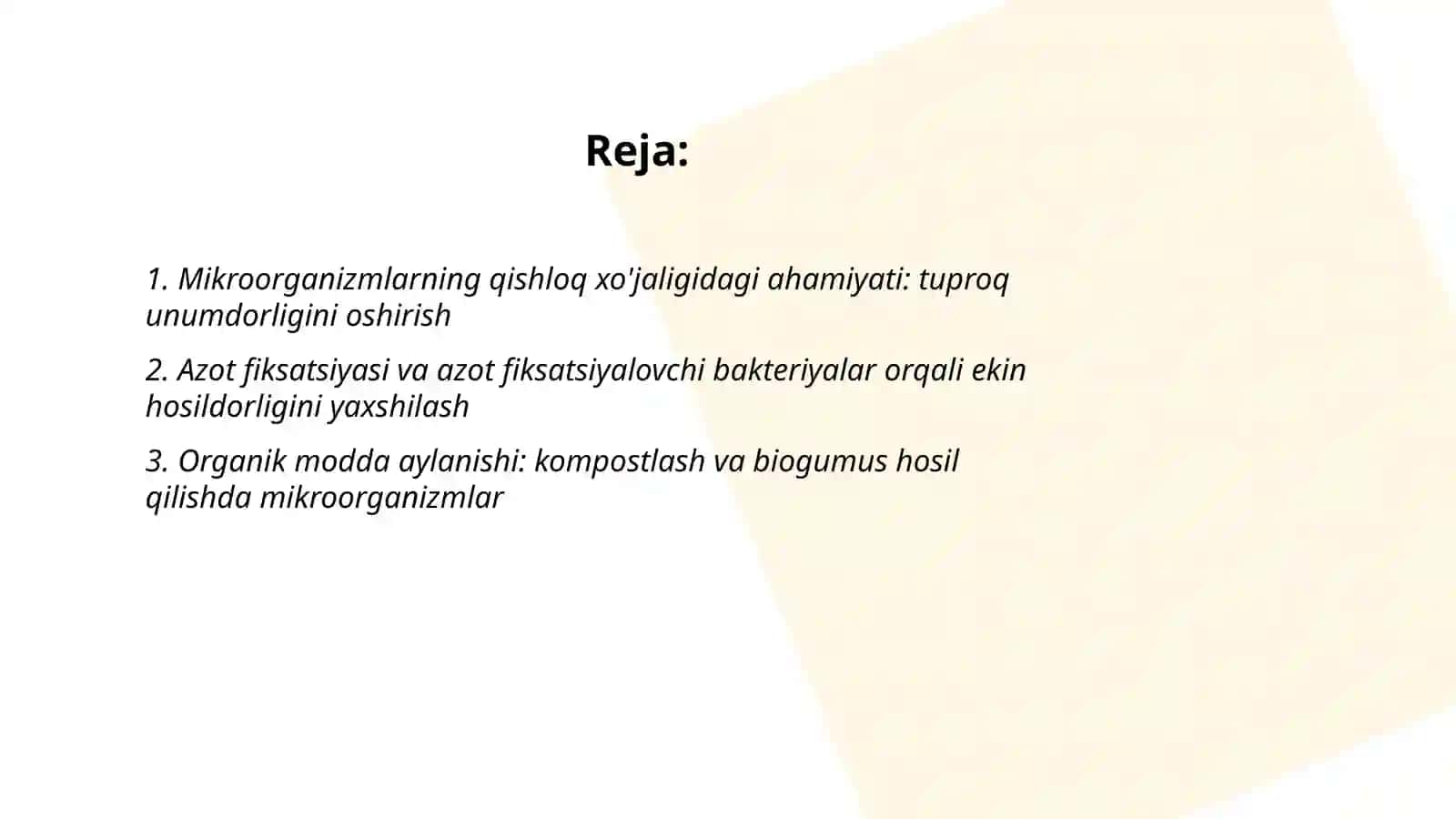 Mikroorganizmlarning xalq xo'jaligidagi ahamiyati 2