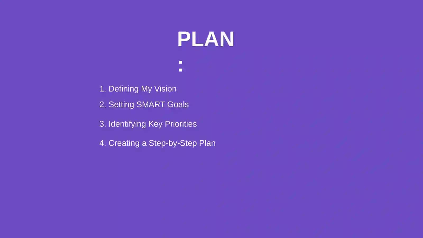 My personal strategy for reaching goals 2