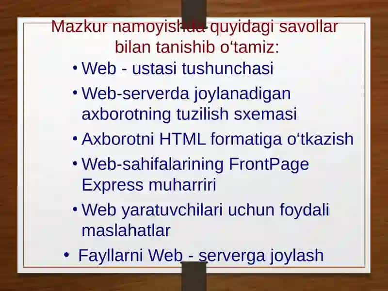Web-sahifada matn joylashtirish 2
