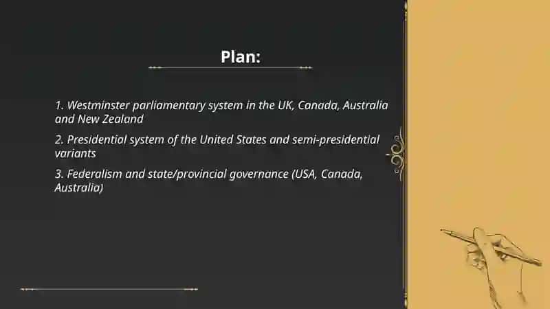 Political system in English speaking countries 2