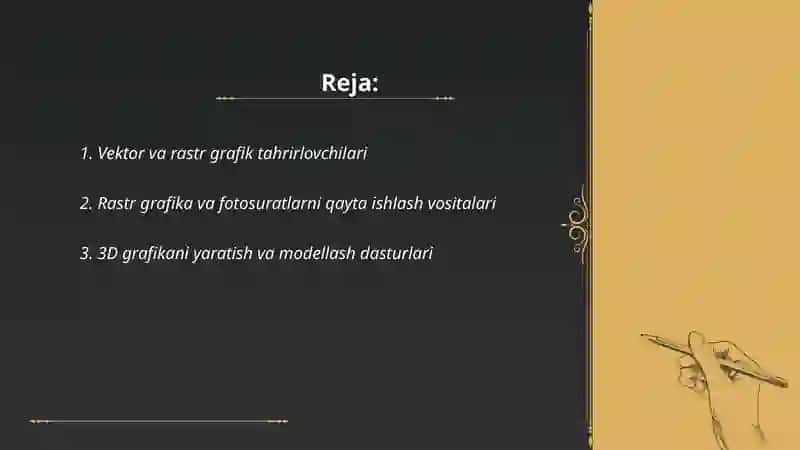 Grafik Ma'lumotlarni Yaratish va Qayta Ishlashning Zamonaviy Vositalari 2