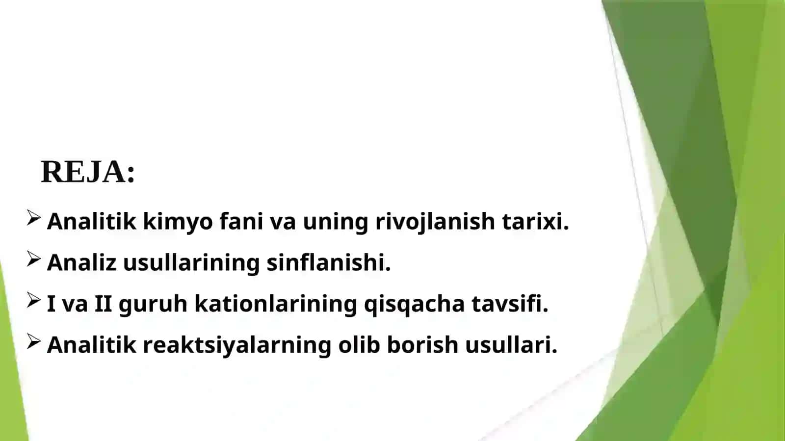Analitik Kimyo Fanining Vazifasi va Mohiyati 2