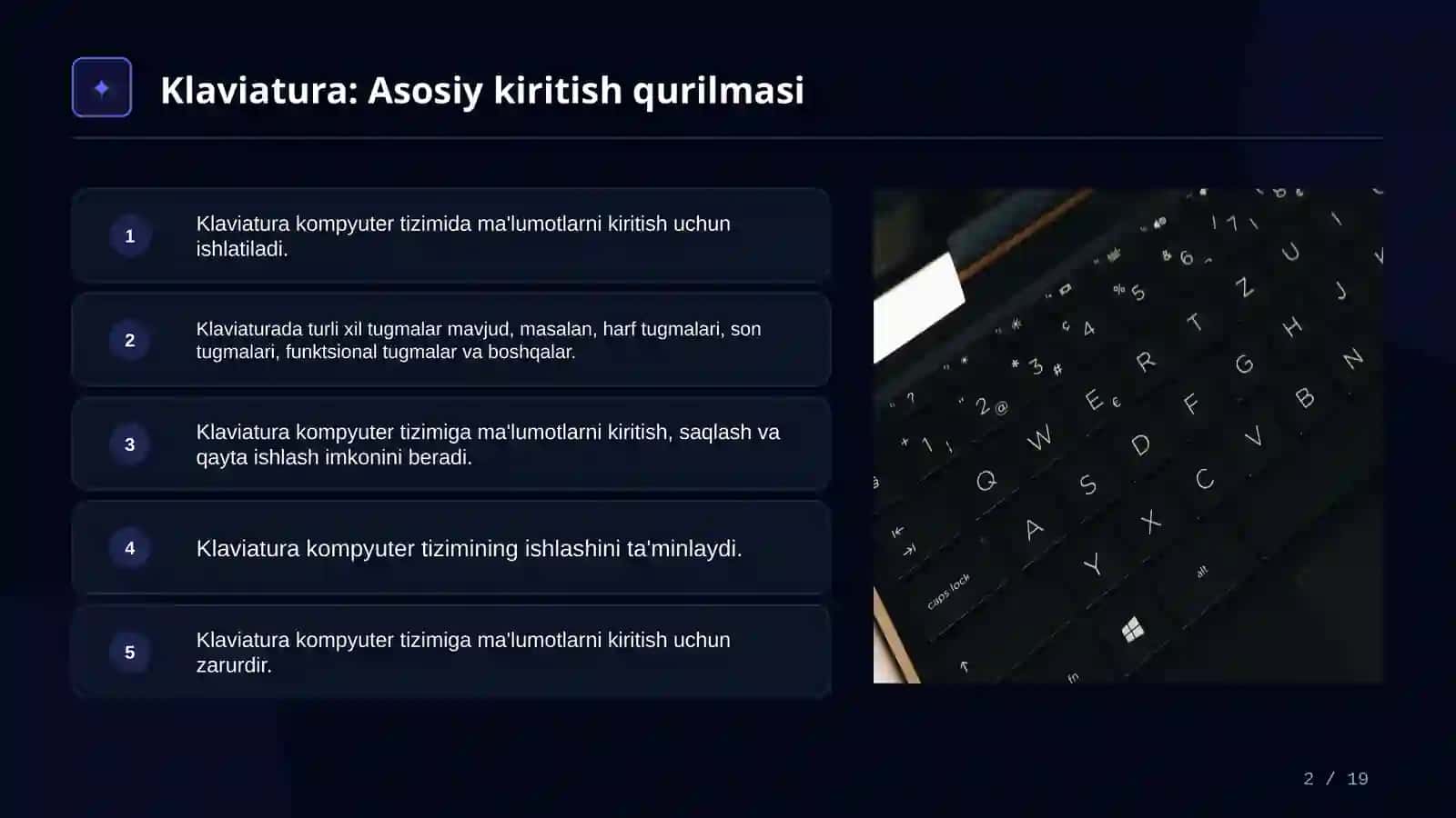 Kiritish qurilmalari: Kirish 2