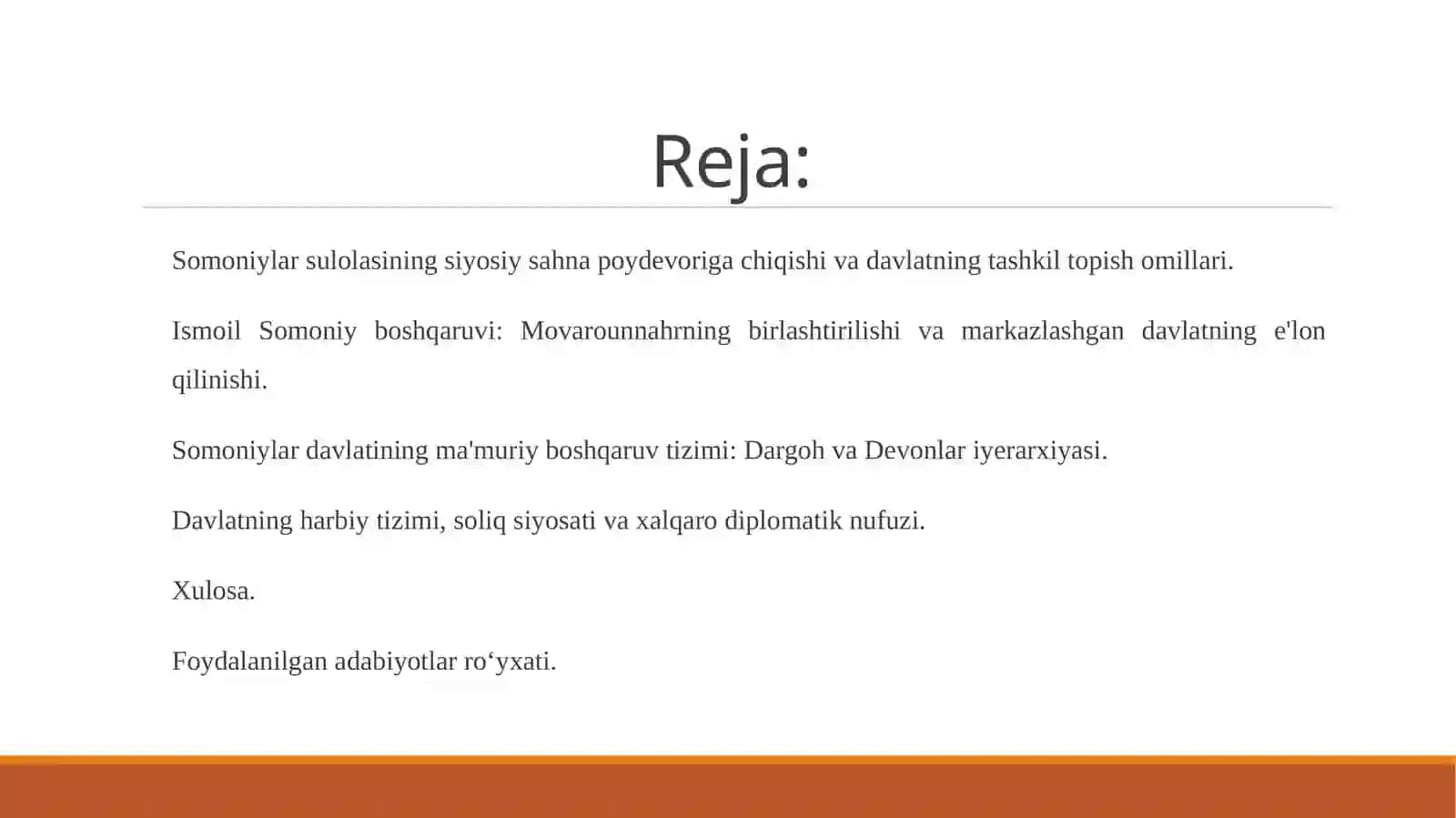 SOMONIYLAR DAVRIDA DAVLAT BOSHQARUVI, MARKAZLASHUV SIYOSATI 2