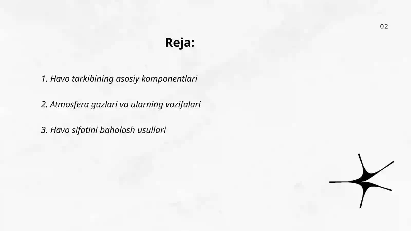 Havo tarkibi va uning gigiyenik ahamiyati 2