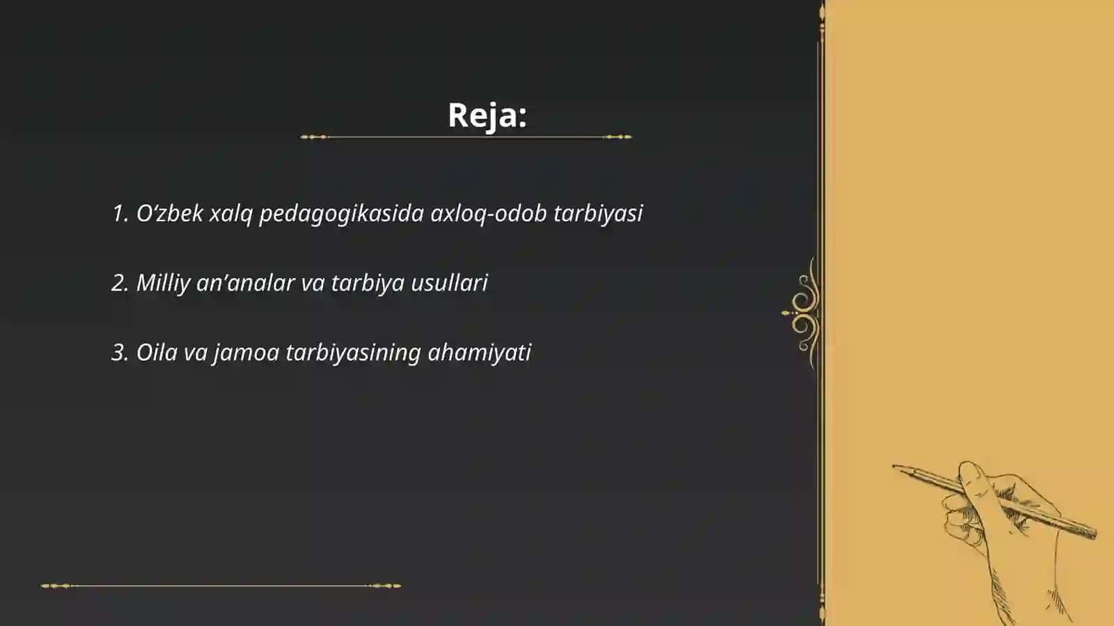 O'zbek xalq pedagogikasi ijtimoiy pedagogik g'oyalar 2