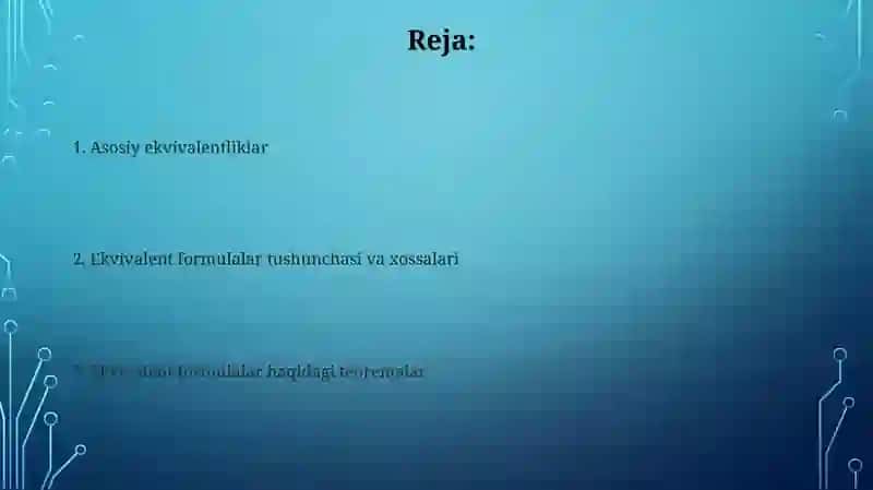 Teng kuchli formulalar 2