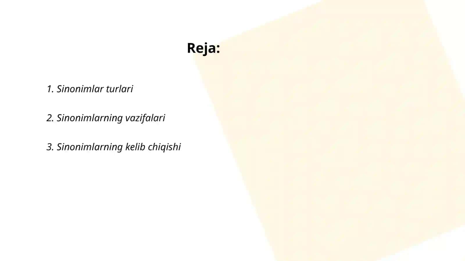 Sinonim va uning turlari 2