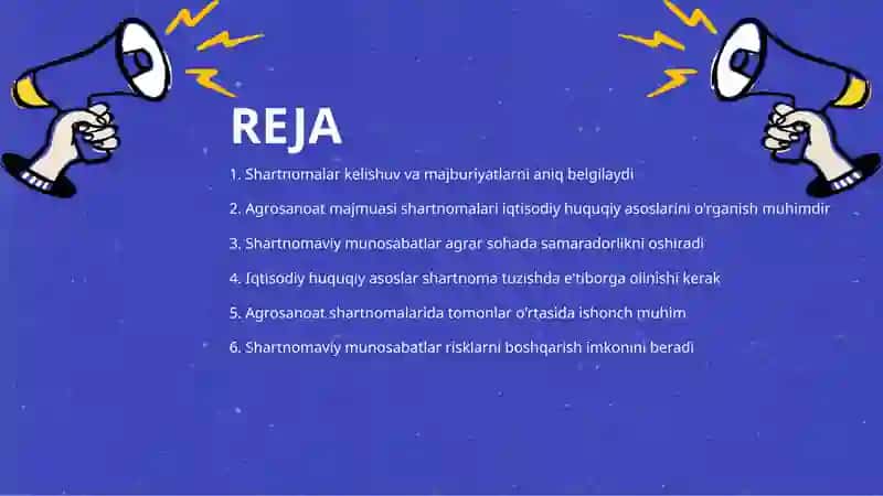 Agrosanoat majmuasi faoliyatida shartnomaviy munosabatlarning iqtisodiy huquqiy asoslari 2