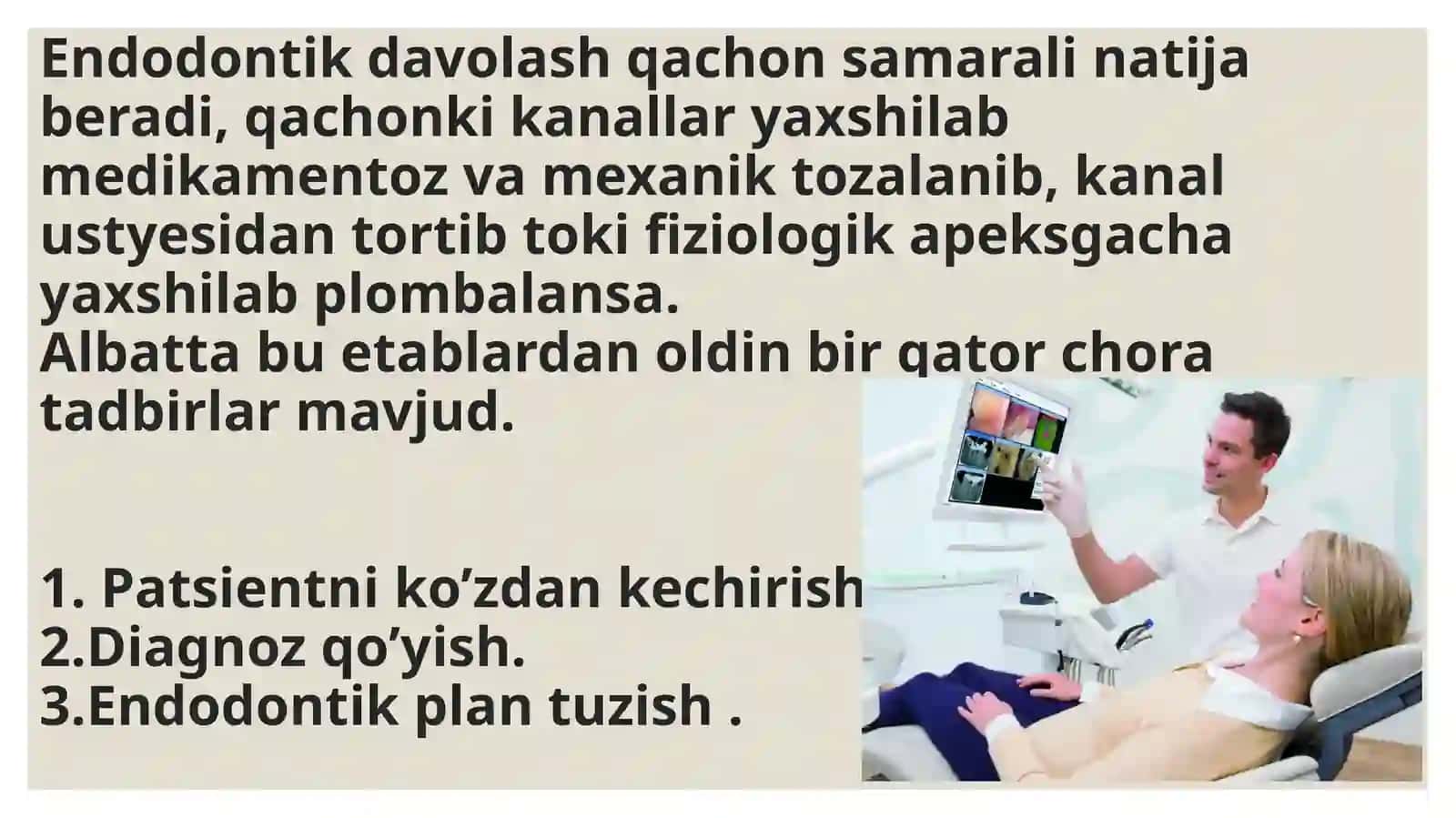 Endodontik davolash gabemorni tayyorlash 2