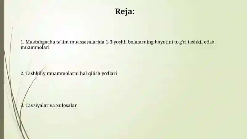 Maktabgacha ta'lim muassasalarida 1-3 yoshli bolalarning hayotini to'g'ri tashkil etish muammolari 2