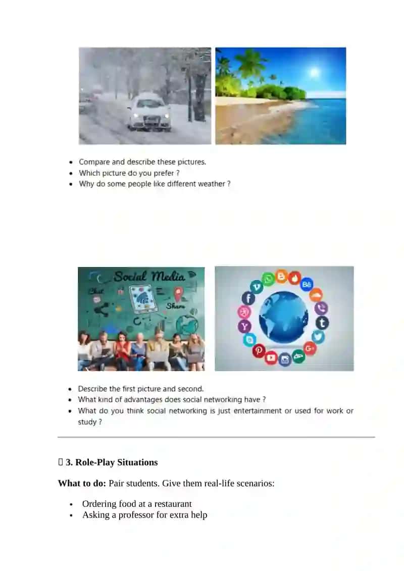 Activities and Tasks to Identify Students' Speaking Level 2