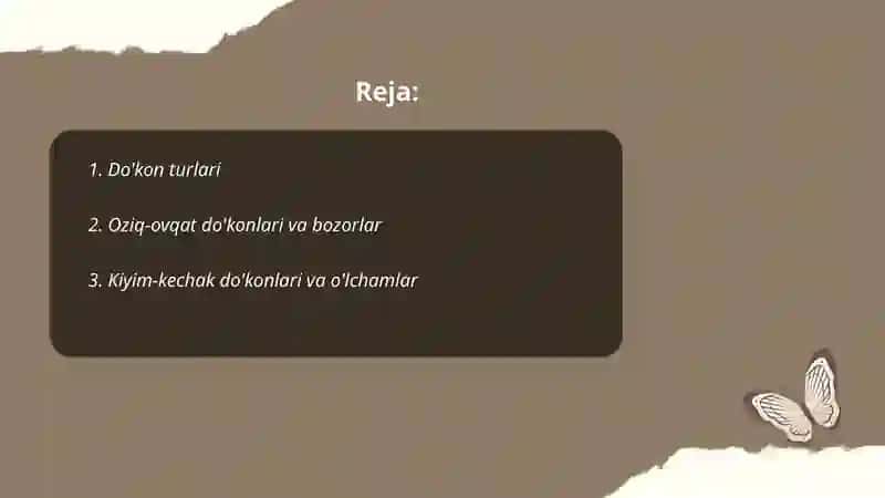 Do'kon turlari 2