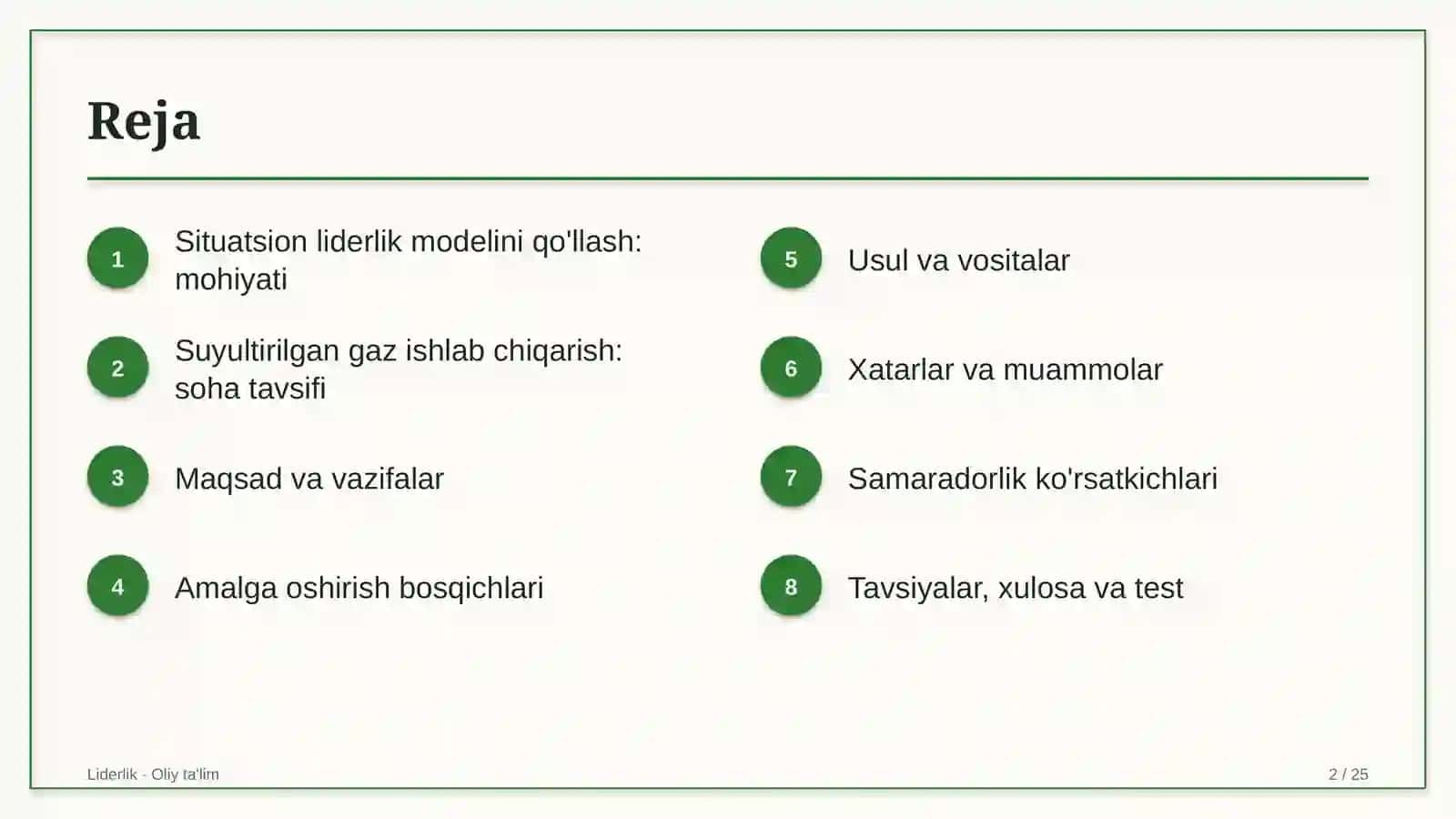 suyultirilgan gaz ishlab chiqarishda situatsion liderlik modelini qo'llash 9259 2