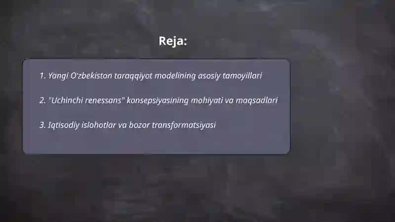 Yangi Oʻzbekistonning taraqqiyot strategiyasi 2