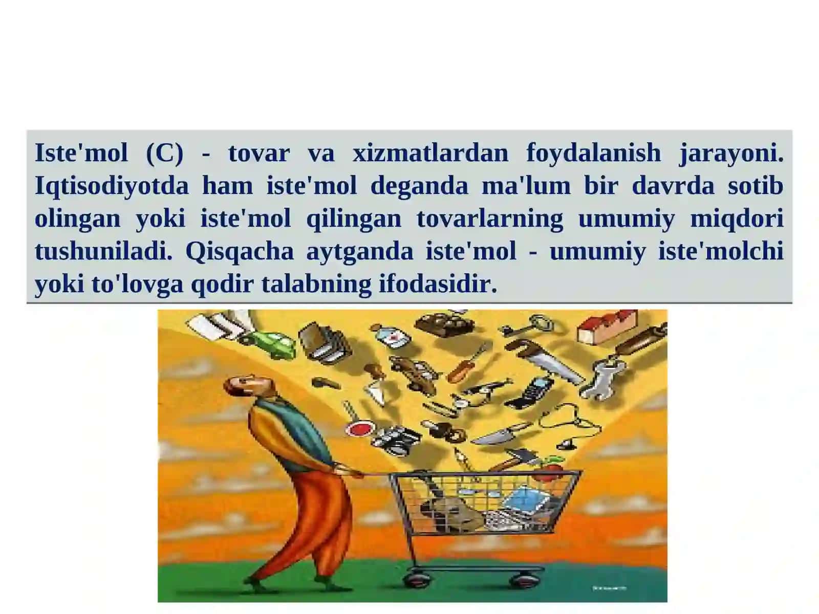 Iste’mol, jamg‘arish va investitsiya 2