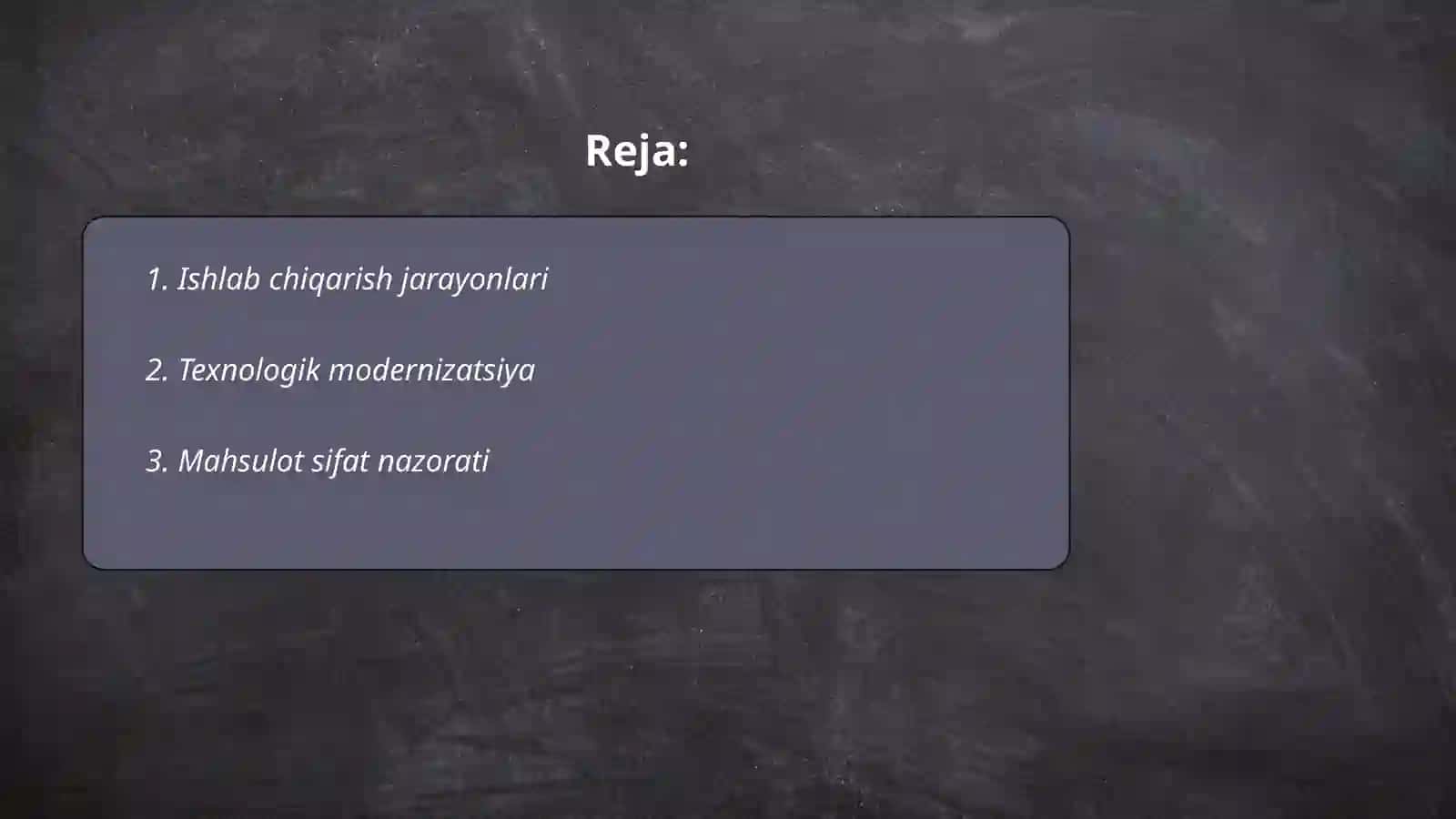 Ishlab chiqarish jarayonlari 2