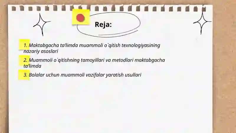 Maktabgacha ta’limda muammoli o`qitish texnologiyasi 2