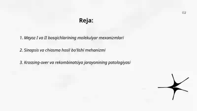 Hujayraning meyotik bolinishi. Mitoz va meyozning patalogiyasi 2