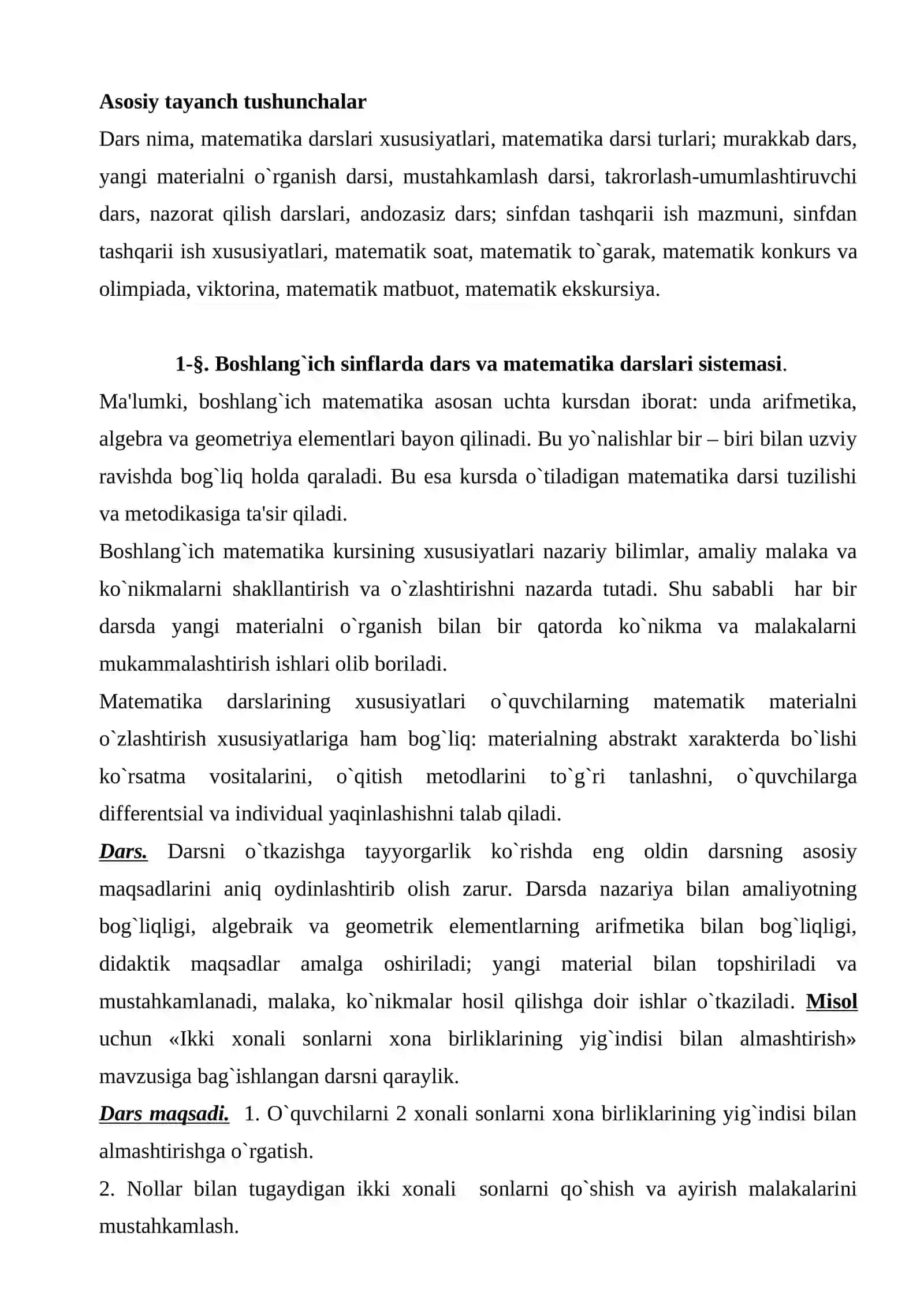 Boshlang`ich sinflarda matematika o`qitishni tashkil qilish 2